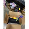 Image 1 : 3 BOXES OF KIDS TOYS, BUBBLE LAWNMOWER