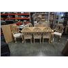 Image 1 : WHITE DINING TABLE WITH 8 CHAIRS AND 2 LEAFS