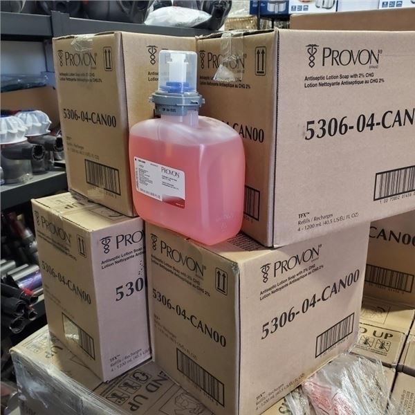 4 NEW BOXES OF GOJO 5306-04 PROVON Antimicrobial Skin Cleanser, 1200ml 4 IN A BOX RETAIL $124 PER BO