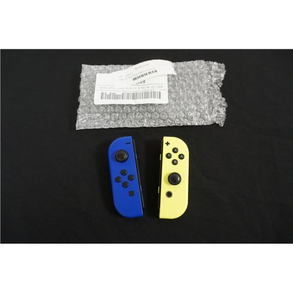 PAIR OF NINTENDO SWITCH JOYCON CONTROLLERS BLUE AND NEON YELLOW TESTED AND WORKING