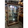 Image 1 : PULASKI FURNITURE CO GLASS ILUMINATED DISPLAY CABINET - 80 INCHES TALL, 46 INCH WIDE, 14 1/2 INCHES 