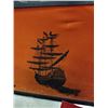 Image 8 : 3 VINTAGE SHIP PAINTINGS ON FABRIC