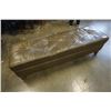 Image 3 : OLIVE LEATHER LOOK BENCH