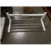 Image 2 : METAL WALL MOUNT COAT RACK WITH SHELF AND 2 WOOD BINS