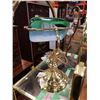 Image 2 : BANKERS LAMP AND FLOWER TABLE LAMP