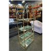 Image 2 : BRASS AND GLASS SHELF