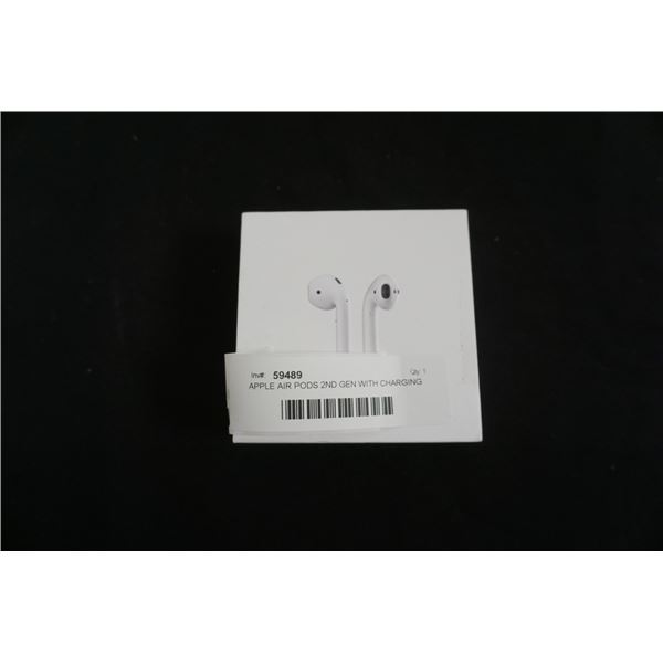 APPLE AIR PODS 2ND GEN WITH CHARGING CASE - TESTED WORKING, RETAIL $179