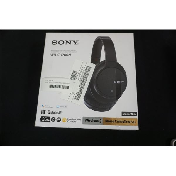 SONY WH-CH700N WIRELESS NOISE CANCELLING STEREO HEADPHONES - TESTED WORKING, RETAIL $159.99