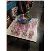 Image 3 : LARGE FRUIT BOWL, JUGS AND CUPS WITH PORCELAIN 5 BOWL SET