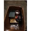 Image 2 : BOX OF VINTAGE COLLECTABLES, JAR OF PENNIES, ICE SHAVER