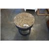 Image 1 : ROUND STONE TOP ENDTABLE