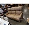 Image 1 : TAN LEATHER LAZBOY RECLINING SOFA