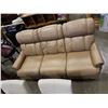 Image 2 : TAN LEATHER LAZBOY RECLINING SOFA