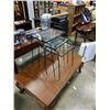 Image 1 : 3 RETRO MCM NESTING GLASSTOP ENDTABLES