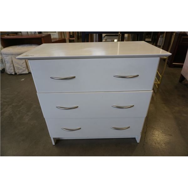 WHITE MODERN 3 DRAWER DRESSER