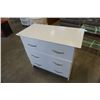 Image 2 : WHITE MODERN 3 DRAWER DRESSER