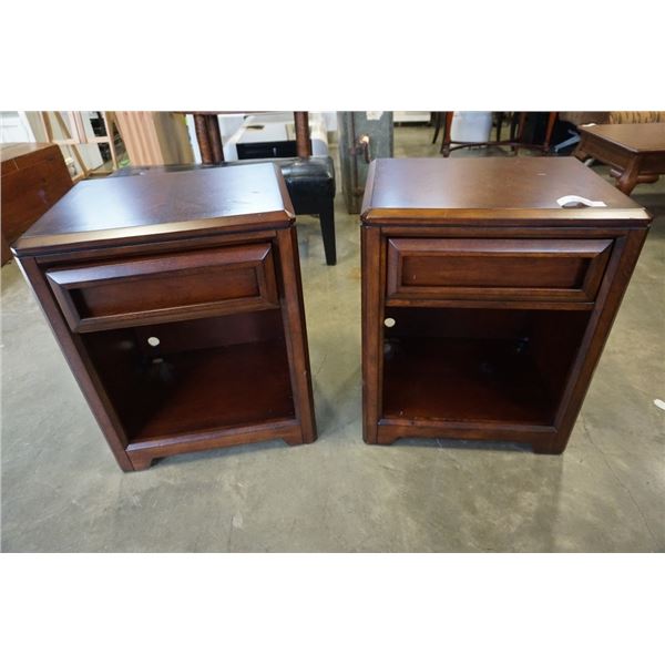 PAIR OF MODERN 1 DRAWER NIGHTSTANDS