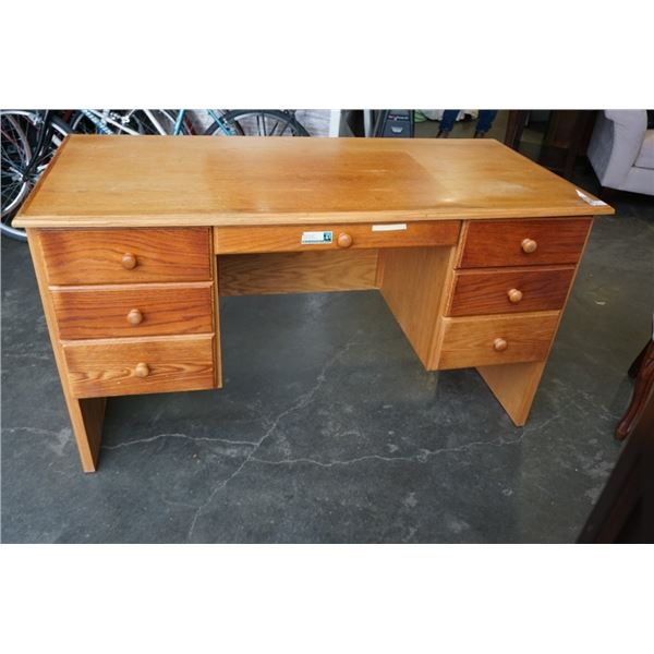 6 DRAWER WOOD DESK