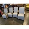 Image 1 : 4 MONTANA WHITE LEATHER ROLLING DINING CHAIRS