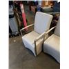 Image 2 : 4 MONTANA WHITE LEATHER ROLLING DINING CHAIRS