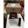 Image 1 : BOX OF JUICE DISPENSER, DAYSPRING CHRISTMAS FIGURES, CANDLEHOLDER AND BASKET