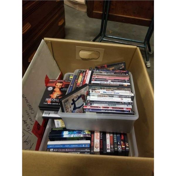 LARGE BOX OF DVDS