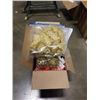 Image 1 : BOX OF CHRISTMAS HOLIDAY TREE ORNAMENTS, BALLS AND MORE
