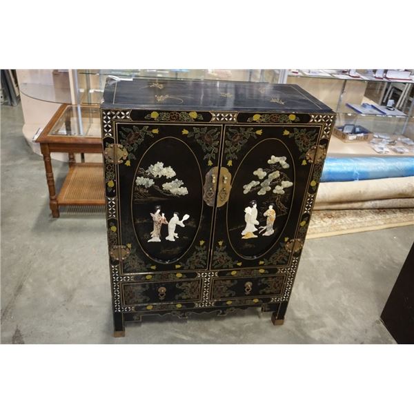 EASTERN BLACK LAQUER CABINET