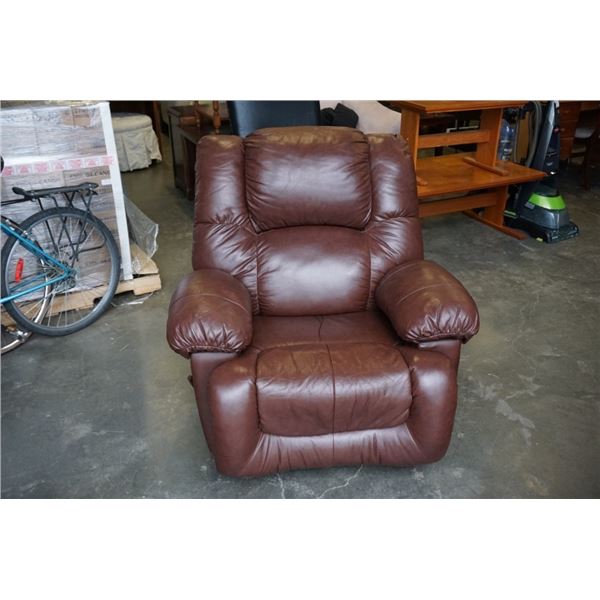 BROWN LEATHER RECLINER