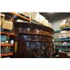 Image 2 : BOWED GLASS CORNER CABINET - NO KEY, SKELETON KEY REQUIRED