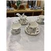 Image 2 : LIMOGES CHINA DISH, 4 CHINA CUPS AND SAUCERS