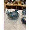 Image 2 : BLUE CARNIVAL GLASS DISHES