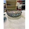 Image 7 : BLUE CARNIVAL GLASS DISHES