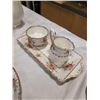 Image 9 : 14 ROYAL ALBERT PETITE POINT CHINA, COFFEE POT WITH LID, 8 CUPS AND SAUCERS AND MORE