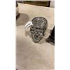 Image 3 : GLASS SKULL PIPE, SKULL COIN BANK, MASON JAR AND VASE
