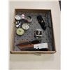 Image 1 : 3 NEW 3 PIECE GRINDERS WITH POW MIA FOLDING KNIFE AND 3 THROWING KNIVES