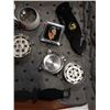 Image 3 : 3 NEW 3 PIECE GRINDERS WITH POW MIA FOLDING KNIFE AND 3 THROWING KNIVES