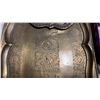 Image 4 : BRASS TRAY AND LIDDED JARS WITH 4 BRASS FRAMED PICTURES
