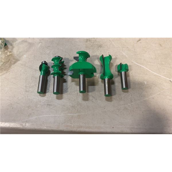 NEW 5 PIECE ROUTER BIT SET