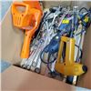 Image 3 : BOX OF 13" HEDGE TRIMMER, LARGE WRENCHES AND OTHER TOOLS