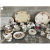 Image 6 : Asst Dishes: Teacups and Saucers, Sugar and Creamer, Salt and Pepper Shakers, Plates, Platters, Hor 