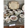 Image 8 : Asst Dishes: Teacups and Saucers, Sugar and Creamer, Salt and Pepper Shakers, Plates, Platters, Hor 