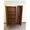 Image 2 : 2 Wood Storage Cabinets w Wood Shelves