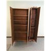 Image 3 : 2 Wood Storage Cabinets w Wood Shelves