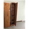 Image 5 : 2 Wood Storage Cabinets w Wood Shelves