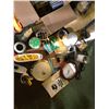Image 4 : Huge lot of asst CD's, Schick injector, asst kitchen tools, dishes, empty tins, blender, garlic pres