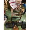 Image 1 : Antique Wood Chairs, Saddle Parts & Blanket