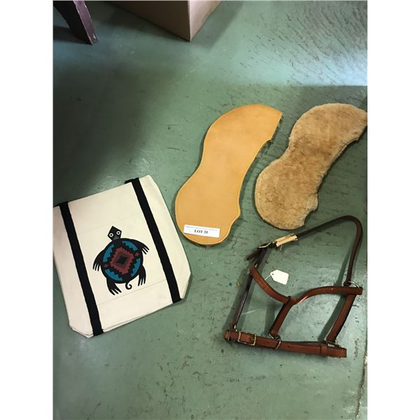 Bag, halter, 2 saddle pieces
