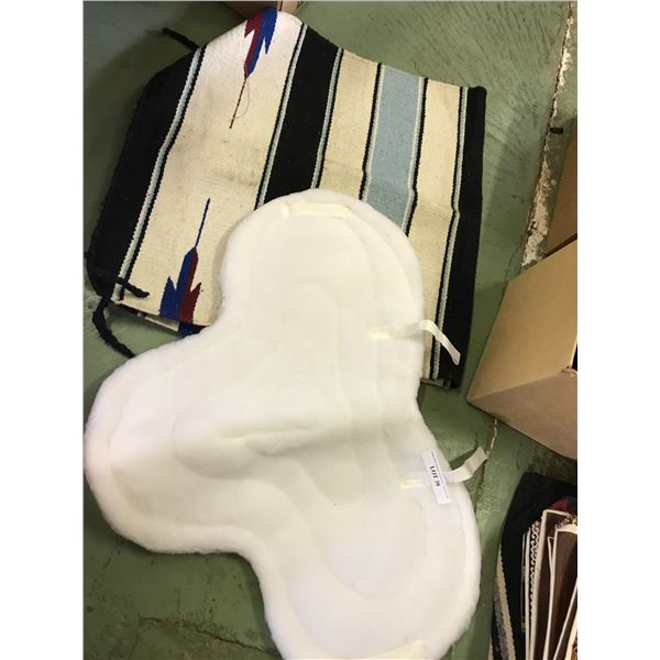 English saddle pad; western saddle blanket