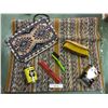 Image 1 : Western saddle Blanket, bag, & brushes, Saddle Stain, Neats Foot-Oil Compound